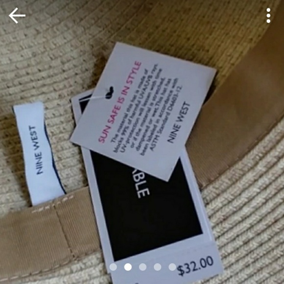 Nine West Hat, Packable Straw Cloche - Picture 6 of 6